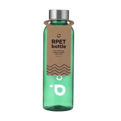 WoW! Cette bouteille d'eau est composée à 100% de RPET et est dotée d'un bouchon à vis anti-fuite en acier inoxydable. Son joli design mince la rend particulièrement facile à tenir en main. Ne passe pas au lave-vaisselle. Capacité 500 ml. Certifié GRS. Matière recyclée totale : 80%.