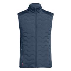 Lichtgewicht, winddichte en opvouwbare bodywarmer gemaakt voor avontuurlijke reizen. Draag hem als zelfstandige bodywarmer of als tussenlaag onder een shelljack als de temperatuur daalt. De voor- en achterkant zijn gemaakt van een rekbare, gewatteerde stof met een lichte vulling van 100% polyester. <br /><br />De zijkanten zijn gemaakt van 90% polyester en 10% elastaan. Zowel de taille als de armsgaten zijn elastisch en de jas heeft twee voorzakken met ritssluiting. De bodywarmer is winddicht en heeft een opstaande kraag die de nek beschermt.