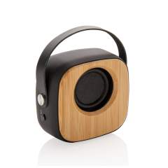 Natural bamboo 3W speaker with built-in 500 mAh lithium battery. With playing time up to 4 hours on one single charge and operating distance of 10m using BT5.0. Made from natural bamboo, ABS with soft touch finish and PU strap.<br /><br />HasBluetooth: True<br />NumberOfSpeakers: 1<br />SpeakerOutputW: 3.00
