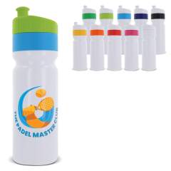 In Europa geproduceerde sportbidon met een Toppoint design. De bidon is 100% lekvrij en door het soft-squeeze materiaal eenvoudig in te knijpen. De bidon is groot rondom te drukken, zelfs in full-colour fotokwaliteit. BPA vrij.