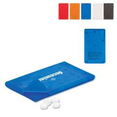 Rectangle peppermint box with dispenser. Circa seven grams of sugerfree peppermints.