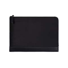 Protect your laptop in style with this sleek padded sleeve. Features an extra long zipper closure for easy access. Inside, a convenient pocket for smaller items. Please note: Display dimensions may vary from laptop dimensions. Marlow series crafted from recycled faux suede with PU details and lining in recycled polyester. Finished with sleek silver hardware. Certified by RCS (Recycled Claim Standard), RSC certification guarantees that the entire supply chain of recycled materials is certified. The total recycled content is based on the overall product weight. This product contains 49% RCS certified recycled polyester and 3% RCS certified recycled polyurethane<br /><br />FitsLaptopTabletSizeInches: 16.0