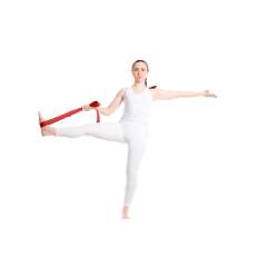 Yogagurt aus recyceltem Polyester (RPET). Die Verwendung von RPET bei der Herstellung von Yogagurten trägt zur Abfallvermeidung und zur Förderung der ökologischen Nachhaltigkeit bei. Durch die Verwendung von recyceltem Kunststoff wird die Produktion von neuem Kunststoff auf ein Minimum reduziert und ist somit eine nachhaltigere Wahl. Größe 181 × 3,8 cm. Die Hülle ist ebenfalls aus RPET gefertigt.