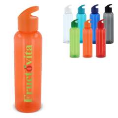 Single wall drinking bottle made of R-PET material. BPA-free. Suitable for cold non-carbonated drinks.