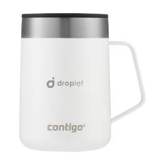 Double-walled, vacuum-insulated stainless steel thermo cup made by Contigo®. With splash-proof one-piece lid to prevent spills. THERMALOCK™ technology keeps drinks cold up to 15 hours and hot up to 5 hours. With sleek stainless steel handle. Suitable for almost all coffee machines. Easy clean. Lid and body are top-rack dishwasher-safe. Washing by hand is recommended to preserve the imprint. Capacity 420 ml.      STOCK AVAILABILITY: Up to 1000 pcs accessible within 10 working days plus standard lead-time. Subject to availability.      Contigo: The best in quality, design and technology. Immediately recognisable by its sleek and stylish design, strong and solid. The innovative Contigo water bottles and thermo cups are odourless and tasteless. The drinking bottles are operated one-handed and can be used anywhere, anytime, also on the go. Comes with a 2-year manufacturer's warranty.