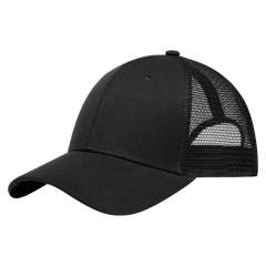 This trendy medium profile trucker cap from our retail line has a lot to offer. With six panels of polyacrylic and mesh and a reinforced front, this cap is perfect for embroidery or transfer. The cap has a curved peak and a plastic closure at the back.