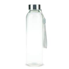 The glass water bottle has a strap attached to the cap making it easy to carry around. Suitable for cold, carbonated and non-carbonated drinks. Comes packaged in a gift box.