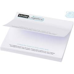 Sticky-Mate® sticky notes. Standaard model bestaat uit 50 vellen zelfklevend 80 g/m2 papier. Full colour print beschikbaar op elk vel. Beschikbaar in 3 formaten (25/50/100 vellen).