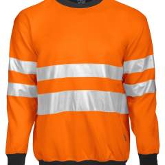 • sweatshirt met ronde hals<br />• elastische ribboord aan de manchetten<br />• elastische ribboord aan de zoom onderaan                                                     <br />• versterkte ribboord aan de kraag                                                                    <br />• gestikte reflectiebanden