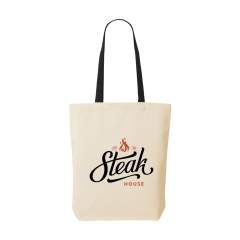 Durable shopping bag made from tightly woven, high-quality canvas (220 g/m²). With long, coloured handles. OEKO-TEX® certified.