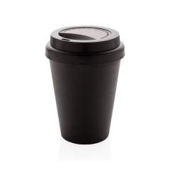 Mug 300ml à double paroi en PP recyclable et couvercle à vis. Convient pour les boissons froides et les boissons chaudes jusqu'à 100 degrés. Lavage à la main uniquement.<br /><br />HoursHot: 2<br />HoursCold: 4