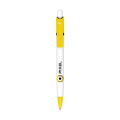 Blue ink ballpoint pen by Stilolinea®, with coloured clip and point. Made in Italy.