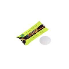 Flowpack Mentos in white foil with 1 Mentos mint
