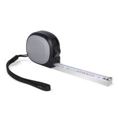 Durable 5m measuring tape made of recycled ABS, with a 19mm wide tape and rigidity up to 1.7m. Features a flat surface, ideal for branding. Meets EEC class of MID II standards for accurate measurements.