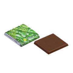 Square napolitain 4,5 gram milk chocolate, including full colour printed wrapper