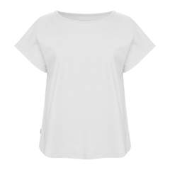 Elegante top in een ruimvallend model met een mooie val. Holle mouw en decoratieve boothals met bies. Gedrukt label op de achterkant van de nek.