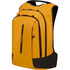 Ecodiver bepaalt de nieuwe standaard in het casual assortiment van Samsonite. Deze collectie combineert functionaliteit met een stijlvol design en is ontworpen met oog voor veiligheid en comfort. Gebruikmakend van gerecycleerde materialen, past Ecodiver perfect bij Samsonites wereldwijde strategie ‘Our Responsible Journey’. De waterafstotende coating maakt van deze collectie de perfecte keuze voor alle avonturen, in de natuur of in een stad. Samsonite geeft 2 jaar wereldwijde (beperkte) garantie op dit model.<br />De Laptop Backpack L is de grootste laptoprugzak uit de collectie. Het ruime hoofdcompartiment is geschikt voor A4 formaat documenten en voorzien van een laptop-en tabletvak. Aan de voorzijde is de tas voorzien van een voorvak met ritssluiting wat is uitgerust met een compleet zakelijk organisatie paneel met diverse insteekvakken en een ritsvak van netstof waardoor spullen overzichtelijk opgeborgen kunnen worden. Op het voorvak is nog een verticaal ritsvak te vinden voor het opbergen van de kleinste spullen die je altijd binnen handbereik wilt houden. Aan de zijkant is de tas voorzien van een flessenhouder die netjes weggewerkt is achter een rits.<br />Optimaal comfort is gegarandeerd dankzij het gevoerde rugpaneel, ergonomische schouderriemen, comfortabel handvat aan bovenzijde en een in hoogte verstelbare borstriem. Dankzij de smart-sleeve aan de achterkant is de tas gemakkelijk te bevestigen aan de trekstang van een koffer of reistas op wielen en de reflecterende details zorgen ervoor dat je extra opvalt in het donker. Safety First!