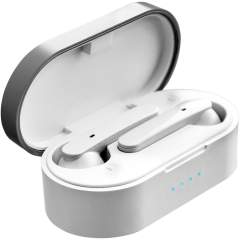 Kabellose Ohrhörer mit Bluetooth® 5.0 für eine qualitativ hochwertige Verbindung mit dem gekoppelten Gerät. Integriertes Mikrofon mit Freisprechfunktion zum Telefonieren. Zusätzliche Funktionen, die mit den Ohrhörern gesteuert werden können: Ein-/Ausschalten, Sprachassistent, Musiksteuerung, Lautstärkeregelung, Anrufe Annehmen/Abweisen/Beenden.