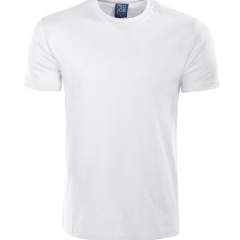 • T-shirt in single jersey<br />• geel (10) en oranje (17) in polyester<br />• moderne pasvorm<br />• dubbelgelaagde kraag<br />• met zijnaden