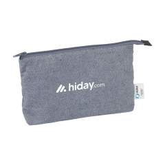 Spacious toiletry bag from the Dutch brand Wolkat. Made from old and discarded clothing, donated by consumers in the Netherlands. At Wolkat they control the entire process, from collection, sorting, recycling, spinning and weaving - everything under one roof. No water, paint or chemicals are used during the entire textile recycling process. Wolkat shreds and fiberizes these textiles into pure fibres, which are then sent to their own spinning mill based in Morrocco. In this spinning mill, yarns are spun in different thicknesses and qualities. This is used to make products such as this toiletry bag, consisting of 52% recycled textiles and 48% RPET. This toiletry bag has a reinforced wide bottom and a zipper with plenty of space for storing make-up or toiletries. Spacious toiletry bag from the Dutch brand Wolkat. Made from old and discarded clothing, donated by consumers in the Netherlands. At Wolkat they control the entire process, from collection, sorting, recycling, spinning and weaving - everything under one roof. No water, paint or chemicals are used during the entire textile recycling process. Wolkat shreds and fiberizes these textiles into pure fibres, which are then sent to their own spinning mill based in Morrocco. In this spinning mill, yarns are spun in different thicknesses and qualities. This is used to make products such as this toiletry bag, consisting of 52% recycled textiles and 48% RPET. This toiletry bag has a reinforced wide bottom and a zipper with plenty of space for storing make-up or toiletries.