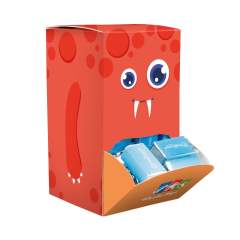 Display box all-over printed in full color, filled with approx. 55 pieces of Square mint pack