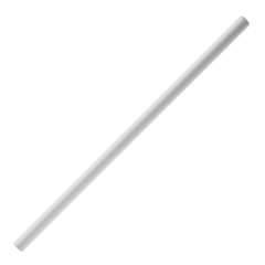 Crayon à papier blanc, rond, non-taillé.