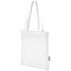 Fabriqué en RPET durable et résistant aux déchirures, le grand sac shopping Zeus recyclé certifié GRS est une option parfaite et plus responsable pour les foires ou les conférences. Son design fin en fait un modèle élégant et adapté au transport d'objets légers tels qu'un carnet de notes et un stylo. Les poignées mesurent 29 cm de long, ce qui permet de porter le tote bag à l'épaule. Capacité de charge maximale de 5 kg.