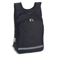 Sac à dos de pique-nique pratique avec un ensemble complet de couverts, assiettes, tasses et planche à découper pour deux personnes. Le compartiment principal est rembourré d'un matériau isolant pour garder vos aliments et vos boissons au frais. Toutes les fermetures éclair sont équipées de deux tirettes et la sangle réfléchissante offre une sécurité dans l'obscurité.