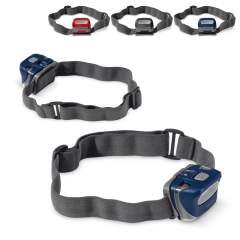 Die Kopflampe ist mit zehn LED´s ausgestattet und verfügt somit über eine hohe Lichtleistung. Das Stirnband und die Lampe sind in Winkel und Größe verstellbar und werden in einer Geschenkverpackung inkl. Batterien geliefert.
