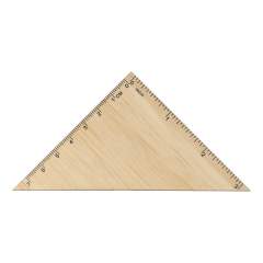 A set square crafted from bamboo, perfect for drawing, drafting, and geometry.