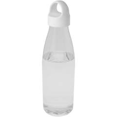 Water bottle made from RCS certified RPET, featuring a convenient carrying handle that is integrated with the cap. EFSA certified (European Food Safe Authority). Volume capacity: 800 ml. BPA free.
