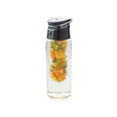 Trendy infuser bottle to flavour your water with your favourite fruit or herbs. The body is made out of tritan material so it is scratch proof and durable. The lid is made out of ABS and has a locking system so you can take your flavoured water wherever you go. Capacity 700 ml.