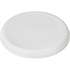 Stevige frisbee gemaakt van gerecycleerd post-consumer plastic. De frisbee heeft een gespikkelde afwerking vanwege de aard van het gerecyclede materiaal. Voldoet aan EN71. Niet geschikt voor kinderen jonger dan drie jaar.