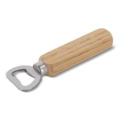Handy bottle opener Deluxe made of steel and wood. Always prepared to open that bottle with crown cap on any occasion.