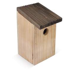 Transformez votre jardin en paradis d'oiseaux avec ce nichoir rustique. Avec son ouverture de 30 mm, il convient aux petits oiseaux du jardin, y compris les mésanges noires et les moineaux. Panneau de 15 mm pour l'isolation et base fendue pour le drainage. Le bois utilisé pour cet article est classé C