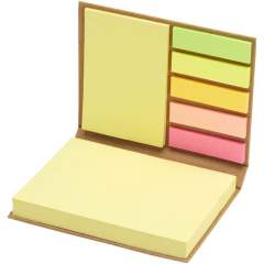 This memo pad is perfect for jotting down quick notes, reminders, and lists. Its compact size makes it ideal for home, office, or school use. Contains 3 different types of sticky notes with 70 g/m2 paper. 100 sheets (10 x 7.5 cm), 25 sheets (7.5 x 5 cm), plus in total 125 small coloured stickers (4.4 x 1.2 cm). 