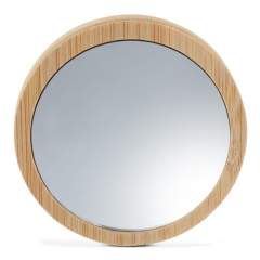 This small, stylish pocket mirror is framed in bamboo. It is portable and therefore ideal to take with you wherever you go.