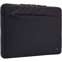 La housse pour ordinateur portable de 14" Case Logic Invigo est fabriquée à partir de matériaux recyclés et possède un intérieur rembourré de 10 mm d'épaisseur pour protéger l'ordinateur portable. Cette housse est fabriquée avec un extérieur en polyester 600D 100 % recyclé et une doublure en polyester 150D. La poche zippée du panneau avant permet de ranger commodément les cordons d'alimentation et les petits accessoires. L'ouverture à glissière aux trois quarts permet d'accéder à l'ordinateur portable par le haut ou par le côté de la housse.