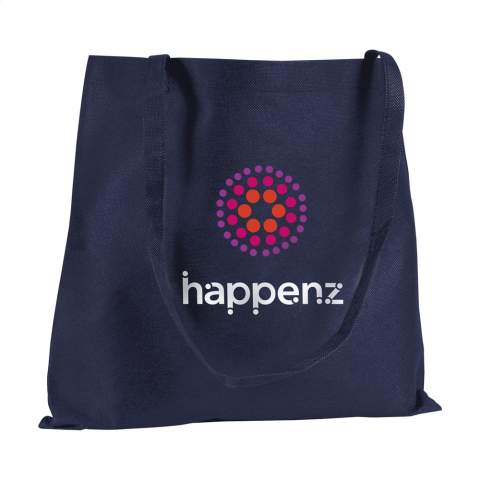 WoW! Shopping bag made from recycled non-woven polyester (80 g/m²). With long handles. Durable, strong and super light. GRS-certified. Total recycled material: 97%.