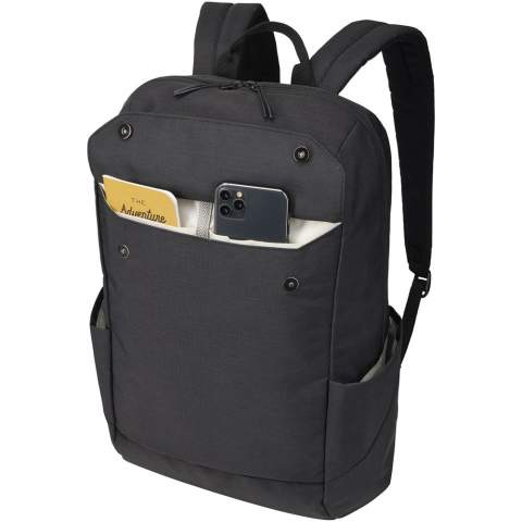 A stylish backpack with plenty of organization and a padded back panel and shoulder straps for optimal comfort. Features a padded compartment fitting a 16" MacBook® or a 15.6" PC, a dedicated slip pocket for a 10.5" tablet, and multiple pockets for storage and easy access to smaller items.