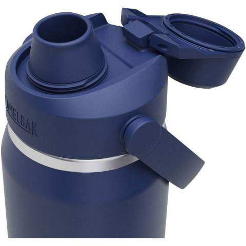 La gourde Camelbak® Thrive Chug VSS (acier inoxydable isolé sous vide) assure une hydratation facile durant vos séances. Elle est dotée d’un renfort intégré qui la protège des chocs et assure une bonne accroche sur presque toutes les surfaces. Le revêtement par poudre solide et durable permet de conserver le goût des boissons, tandis que l’isolation sous vide à double paroi les garde chaudes ou froides pendant des heures. Le nouveau bouchon verseur s’ouvre et se ferme d’un simple geste et reste bien en place. Le bec verseur à fermeture facile garantit une étanchéité à 100 %, tandis que la nouvelle poignée pivotante souple permet une bonne préhension de la bouteille. Capacité : 750 ml. 
