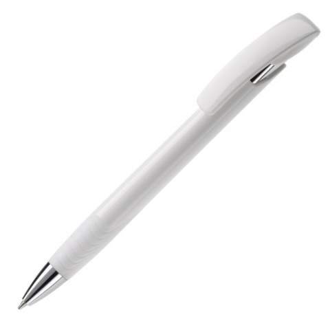 Moderner Kugelschreiber-Toppoint Design! Einzigartiges Design mit Hardcolour Schaft und Metalltspitze. Manschette und Clip sind farbig. Mine blauschreibend. 