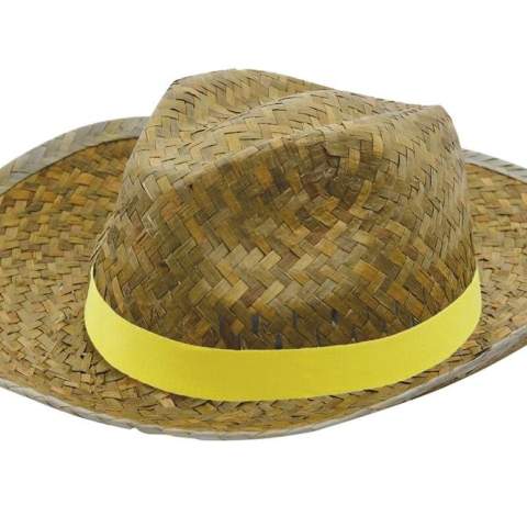 Wander around the streets of Rome with this Italian sun head. The straw gives the hat a sunny and bright look. Attach a coloured strap to the brim of the hat and create a playful effect, for instance with a nice message or your logo. This hat features seagrass straw.