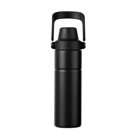 Een moderne en duurzame dubbelwandige vacuümfles van recycled roestvrij staal. Perfect ontworpen voor functionaliteit met een handig handvat, is deze fles ideaal voor avonturen. Het deksel heeft twee openingen: een slokvriendelijke bovenkant voor gemakkelijke toegang en een grotere opening voor moeiteloos bijvullen en eenvoudig schoonmaken. De dubbelwandige isolatie houdt je drankje tot 12 uur koud en tot 4 uur warm, zodat je tijdens je reis fris blijft. Niet geschikt voor de vaatwasser of magnetron, alleen handwas. Gecertificeerd door RCS (Recycled Claim Standard), RCS-certificering garandeert dat de hele toeleveringsketen van gerecyclede materialen gecertificeerd is. Het totale gerecyclede gehalte is gebaseerd op het totale productgewicht. Dit product bevat 65% RCS-gecertificeerd gerecycled roestvrij staal.<br /><br />HoursHot: 4<br />HoursCold: 12