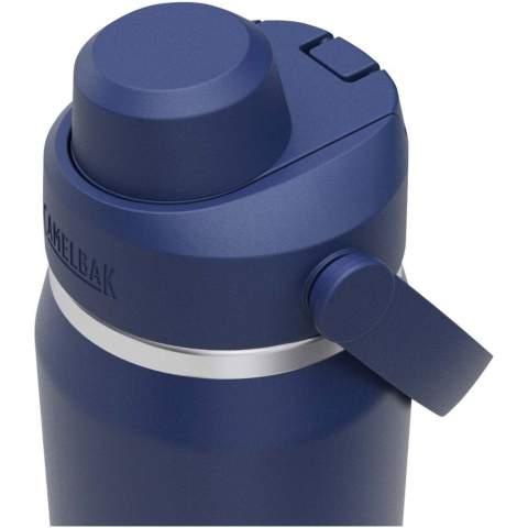 La gourde Camelbak® Thrive Chug VSS (acier inoxydable isolé sous vide) assure une hydratation facile durant vos séances. Elle est dotée d’un renfort intégré qui la protège des chocs et assure une bonne accroche sur presque toutes les surfaces. Le revêtement par poudre solide et durable permet de conserver le goût des boissons, tandis que l’isolation sous vide à double paroi les garde chaudes ou froides pendant des heures. Le nouveau bouchon verseur s’ouvre et se ferme d’un simple geste et reste bien en place. Le bec verseur à fermeture facile garantit une étanchéité à 100 %, tandis que la nouvelle poignée pivotante souple permet une bonne préhension de la bouteille. Capacité : 750 ml. 