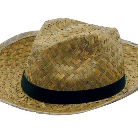 Wander around the streets of Rome with this Italian sun head. The straw gives the hat a sunny and bright look. Attach a coloured strap to the brim of the hat and create a playful effect, for instance with a nice message or your logo. This hat features seagrass straw.