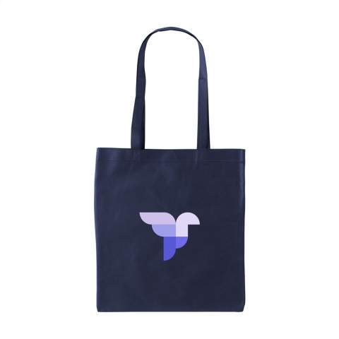 WoW! Shopping bag made from recycled non-woven polyester (80 g/m²). With long handles. Durable, strong and super light. GRS-certified. Total recycled material: 97%.