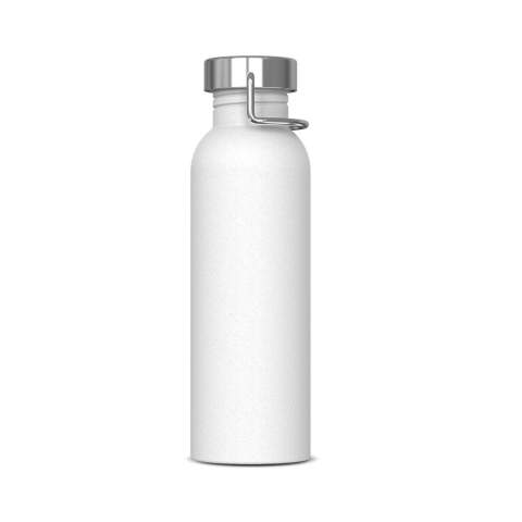 Einwandige Trinkflasche aus Edelstahl. Die 100% auslaufsichere Trinkflasche wird in einer Geschenkverpackung geliefert. Die Pulverbeschichtung der Aussenwände verleiht der Flasche ein elegantes Aussehen. Geeignet für kalte, kohlensäurefreie Getränke.