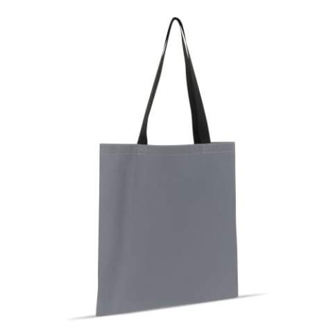 The reflective material used for this bag gives it a sturdy appearance. The bag consists of a main compartment with a smaller zippered inner pocket for items that you would like to keep separated. The shoulder straps make this bag easy to carry around.