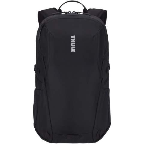 A versatile outdoor-inspired backpack that has multiple storage solutions to keep you organized on-the-go. Features elevated, dedicated pockets fitting a 16" MacBook® or 15.6" PC, and a 10.5" tablet, as well as an organization panel for smaller accessories. The secondary compartment is suitable for storing a change of clothes, accessories, or other personal items. The backpack has a sternum strap, padded back panel with airflow channel, and side compression straps to balance the load, making it more comfortable to carry. Constructed with Bluesign® approved 400D nylon with YKK zippers.